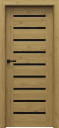 Drzwi Porta Horizontal Koncept A.9 z czarną szybą Siedlce Drzwi wewnętrzne Porta – linia Horizontal, model Koncept A.9 z czarną szybą