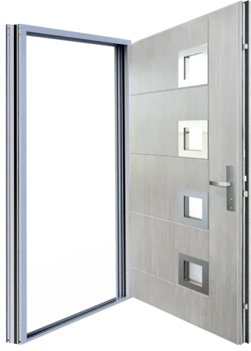 Drzwi stalowe KMT Supertherm 90 z aluminiową ościeżnicą