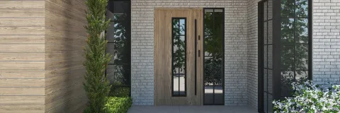 Linia Loft KMT – drzwi z przeszkleniem w czarnych ramkach