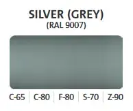 żaluzja fasadowa kolor Silver Grey RAL 9007