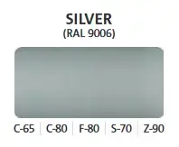 żaluzja fasadowa kolor Silver RAL 9006