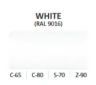 żaluzja fasadowa kolor biały RAL 9016